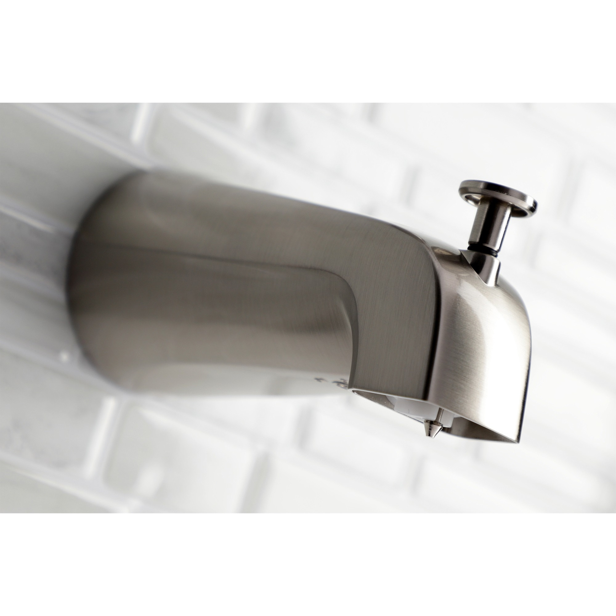 Kingston Brass K188A8 5-1/4 Inch Zinc Tub Spout with Diverter, Brushed Nickel