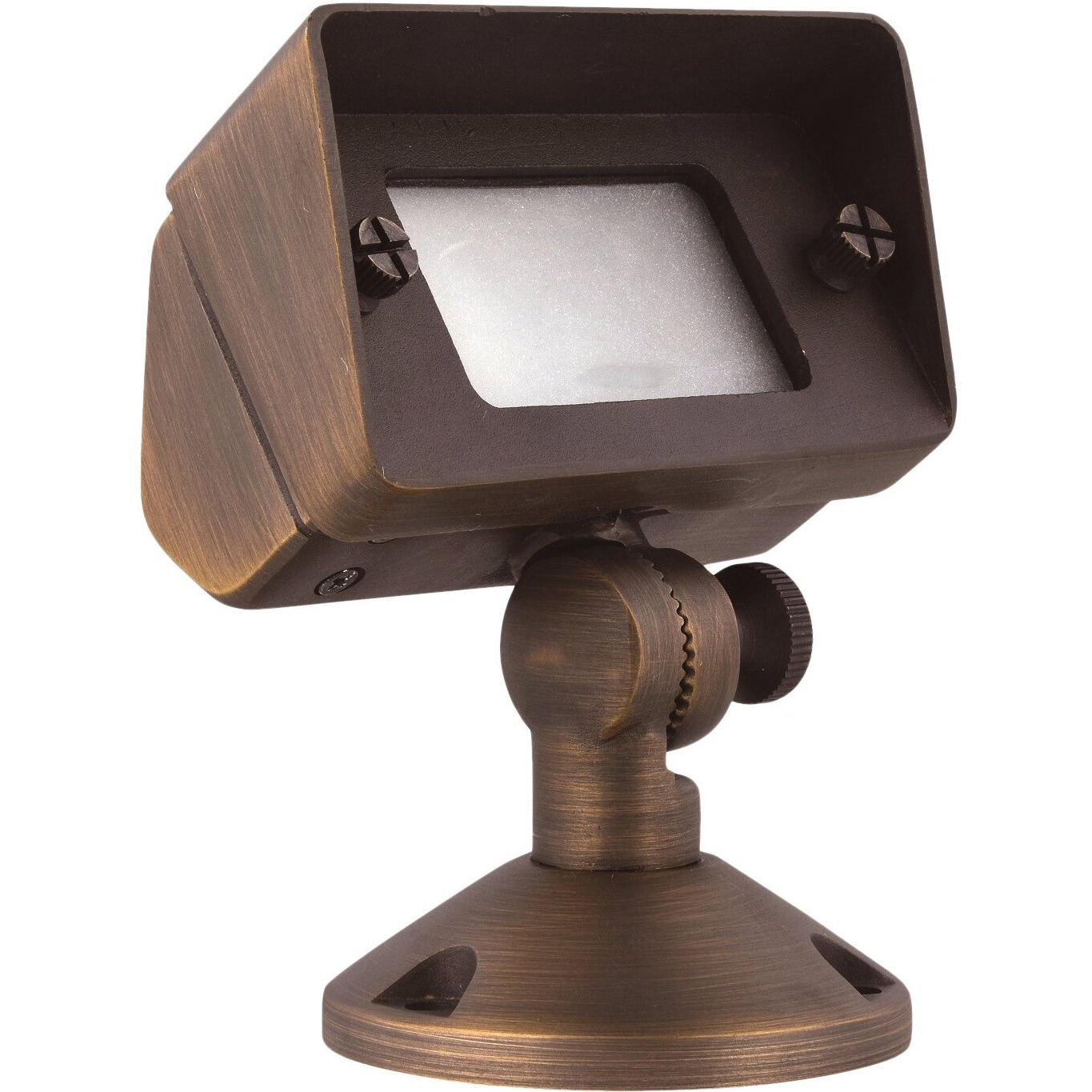 FLOOD LIGHT W2in D4in H6in ANTIQUE BRASS INCLUDES STAKE G4 HALOGEN 35W(LIGHT SOURCE NOT INCLUDED)