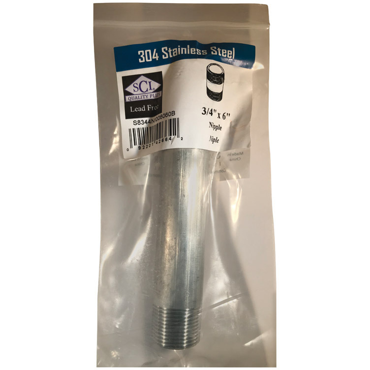NIPPLE SS 3/4&quotX6" (Pack of 1)
