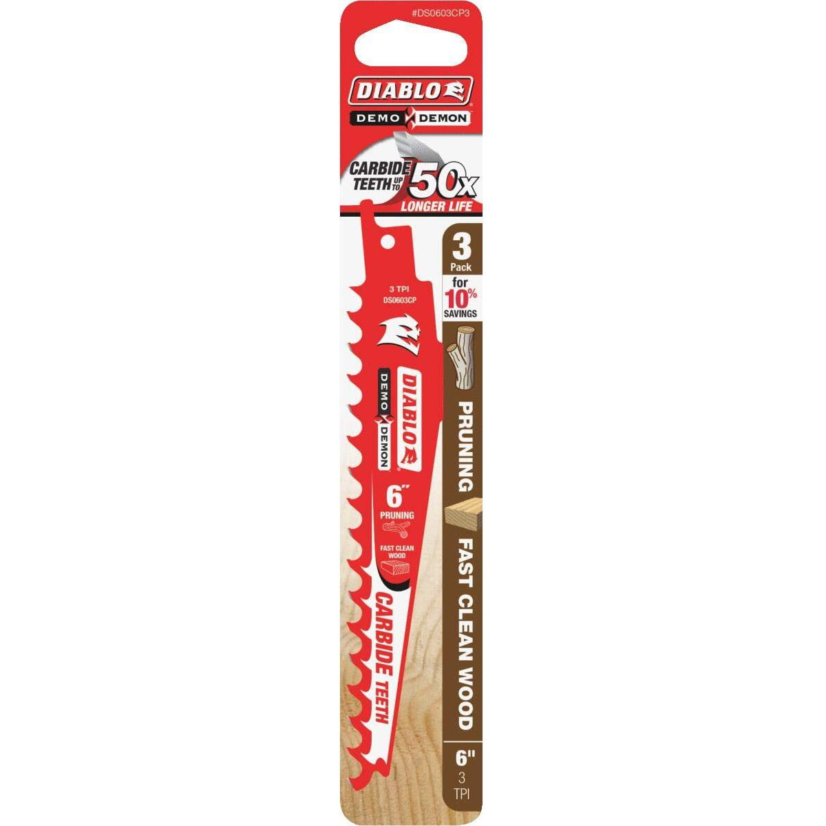 CARBIDE RECIP BLD 6" (Pack of 1)