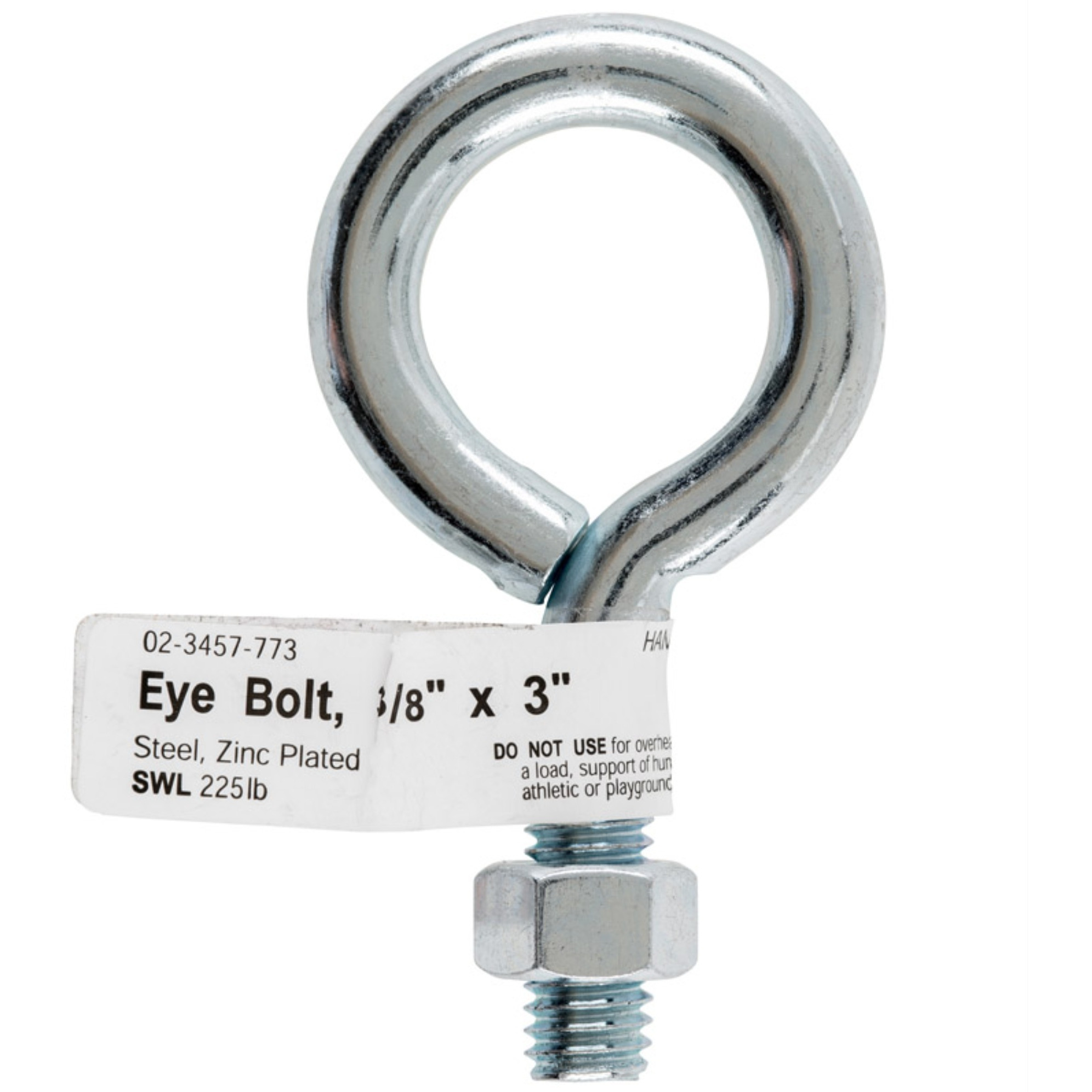 BOLT EYE W/NUT 3/8"&quotX3"" (Pack of 10)