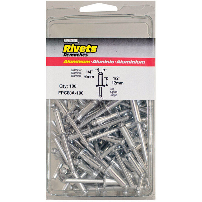 RIVET AL 1/4&quotX1/2" (Pack of 1)
