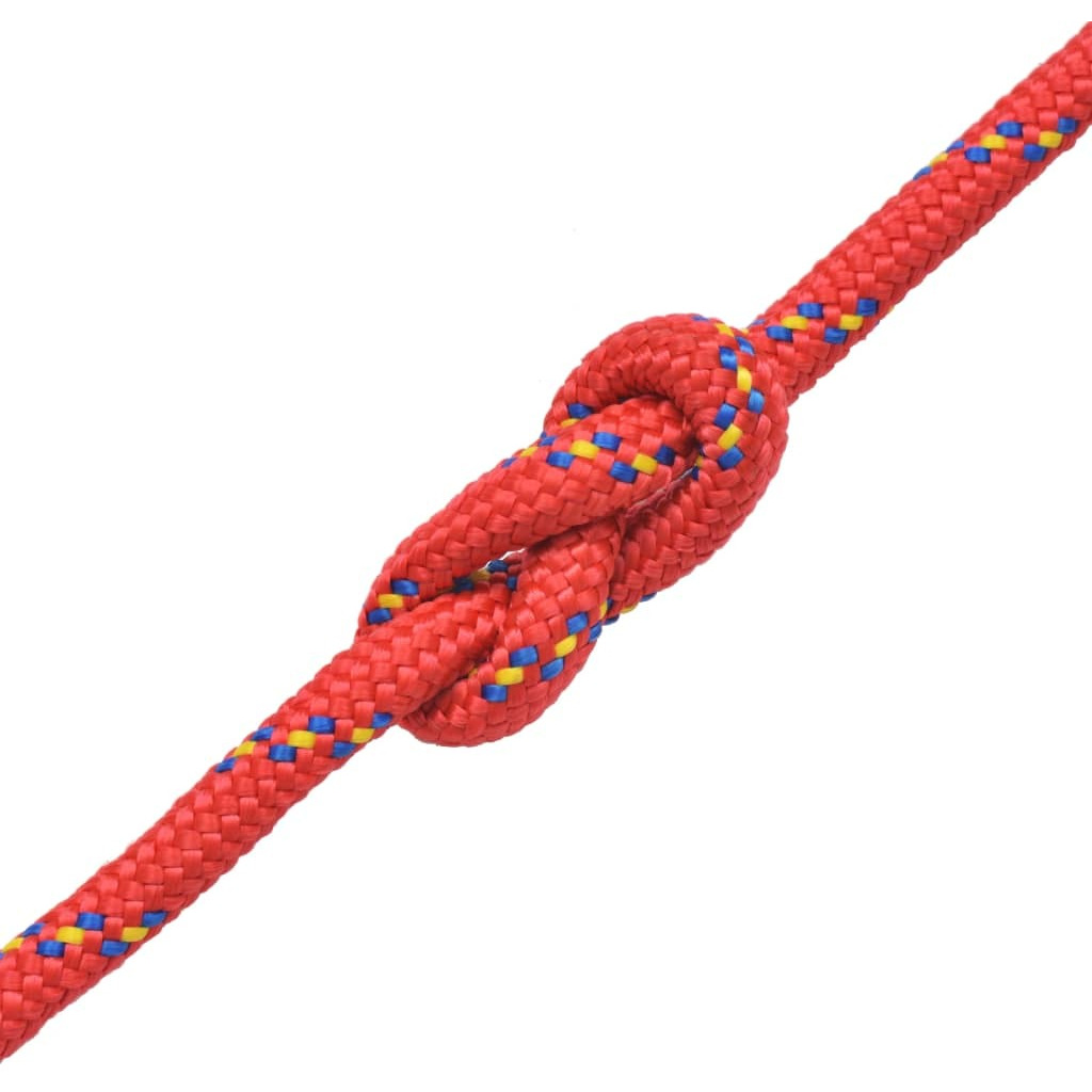 vidaXL Marine Rope Polypropylene 0.47" 1968.5" Red