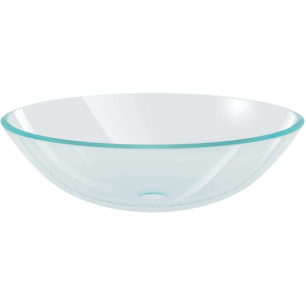 vidaXL Basin Tempered Glass 16.5" Transparent