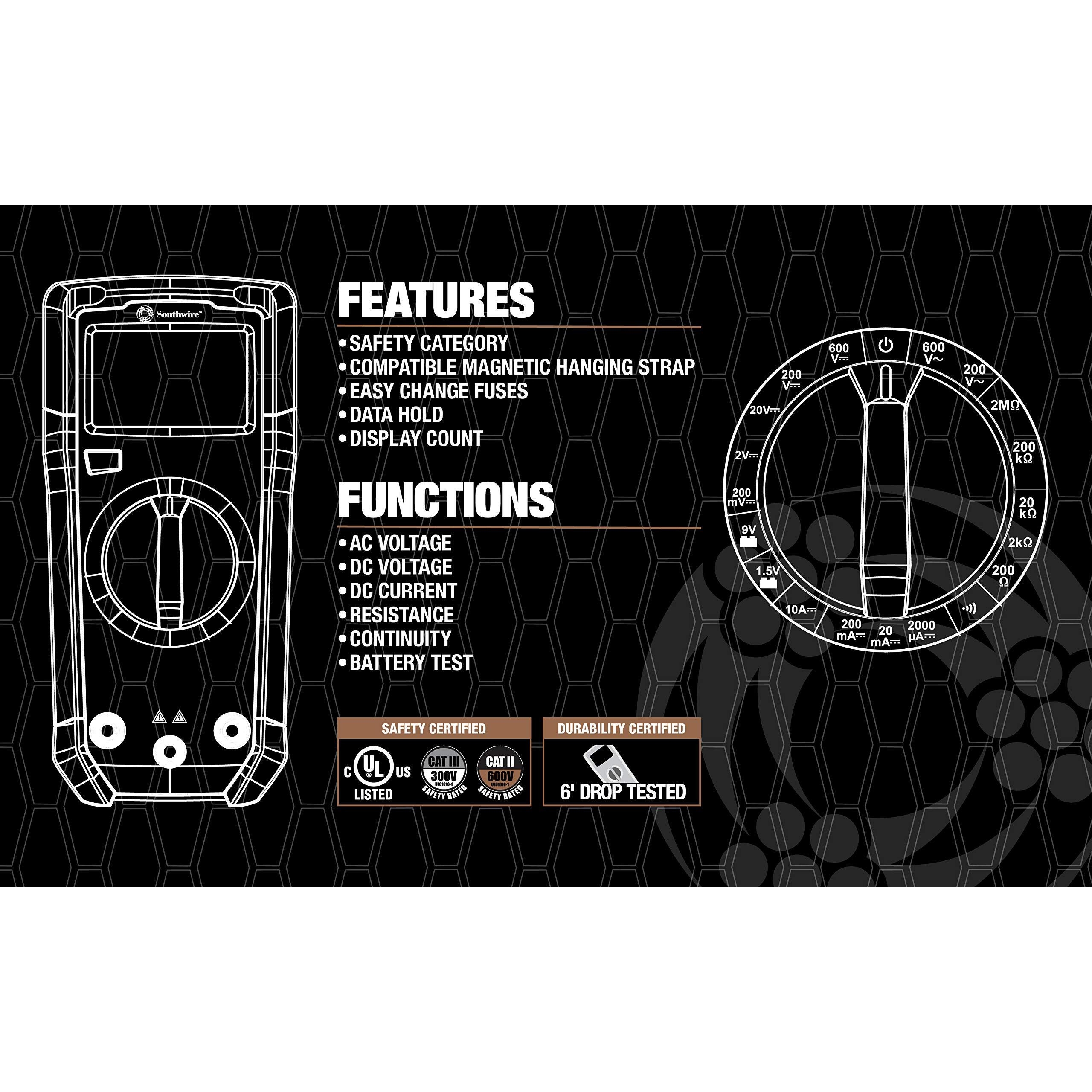 MULTIMETER-600V MANUAL RANGING