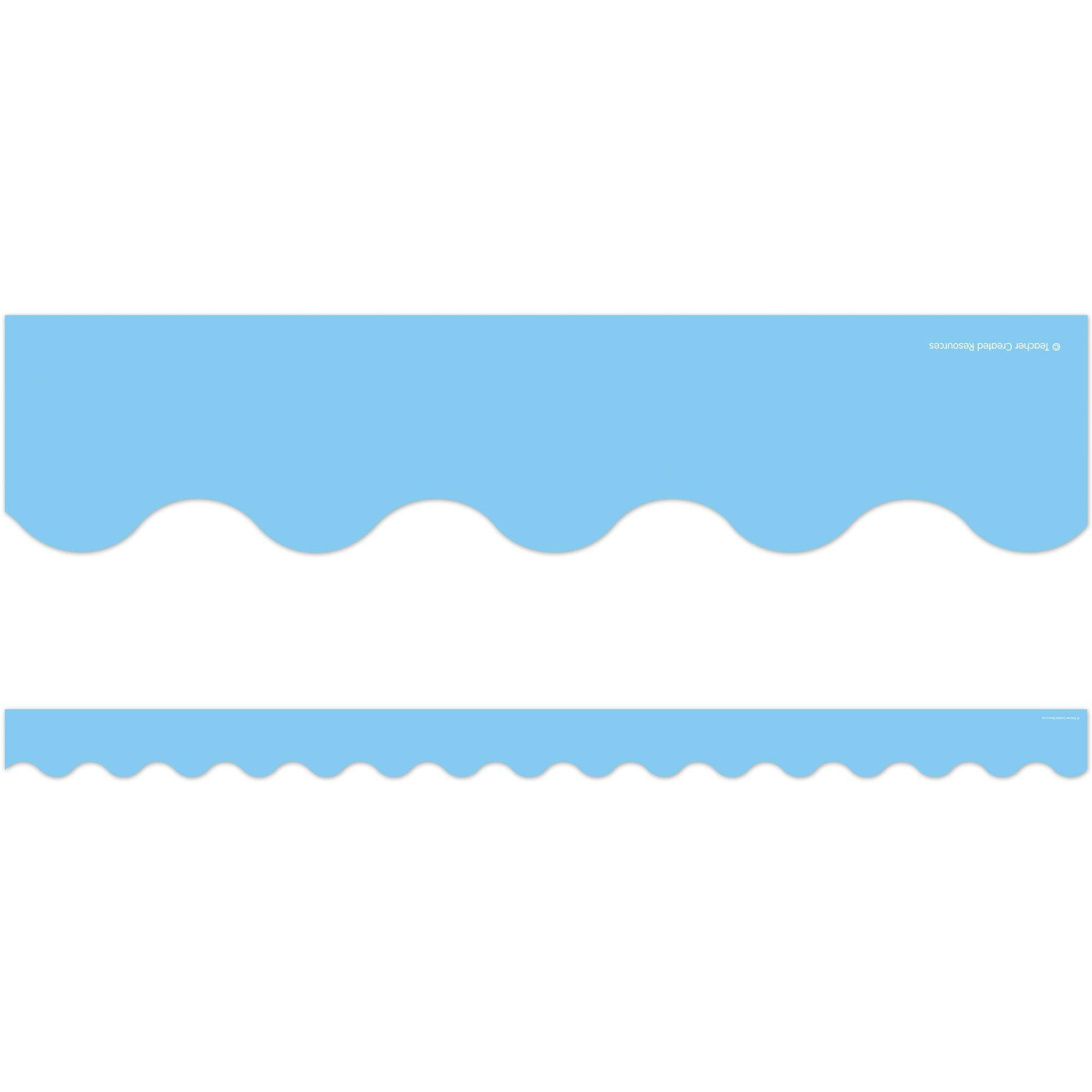 LIGHT BLUE SCALLOPED BORDER TRIM