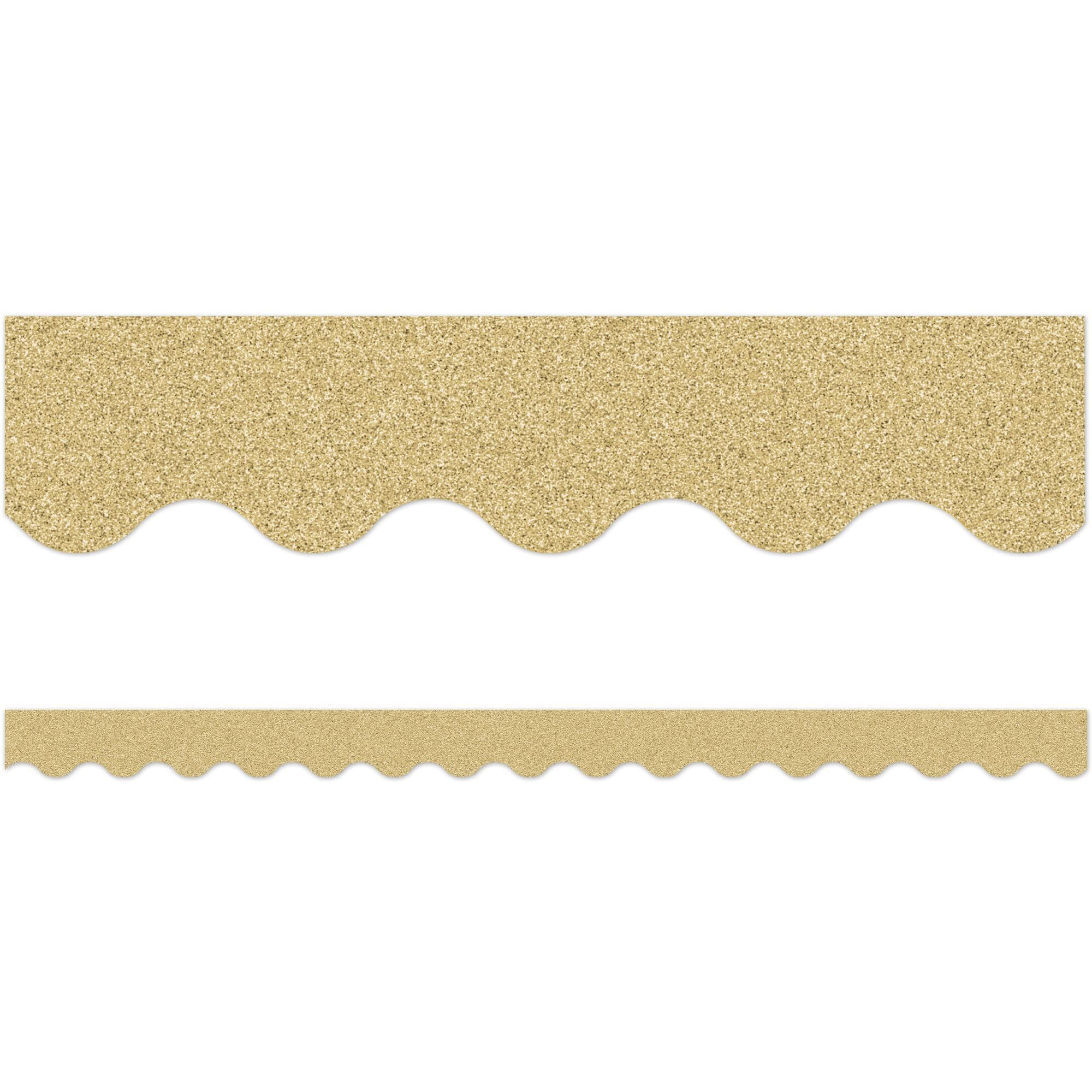 GOLD GLITZ SCALLOPED BORDER TRIM