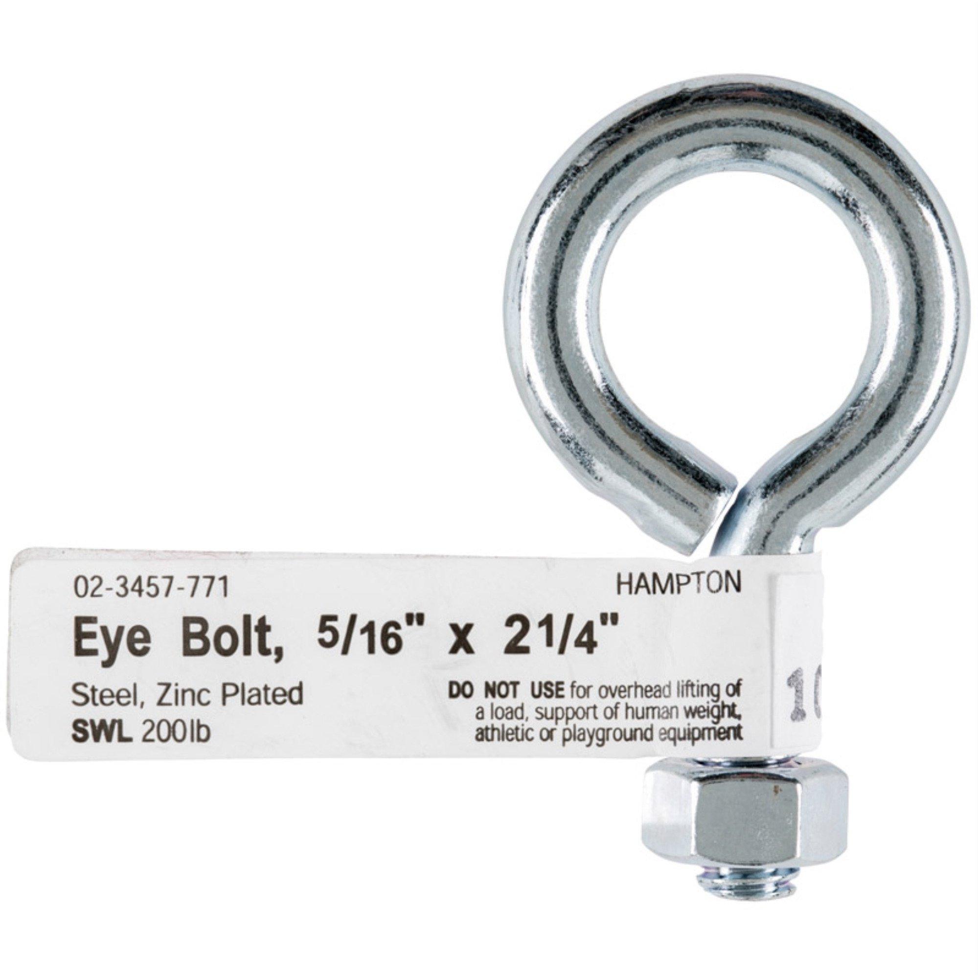 BOLT EYE W/NUT5/16"&quotX2.25 (Pack of 10)