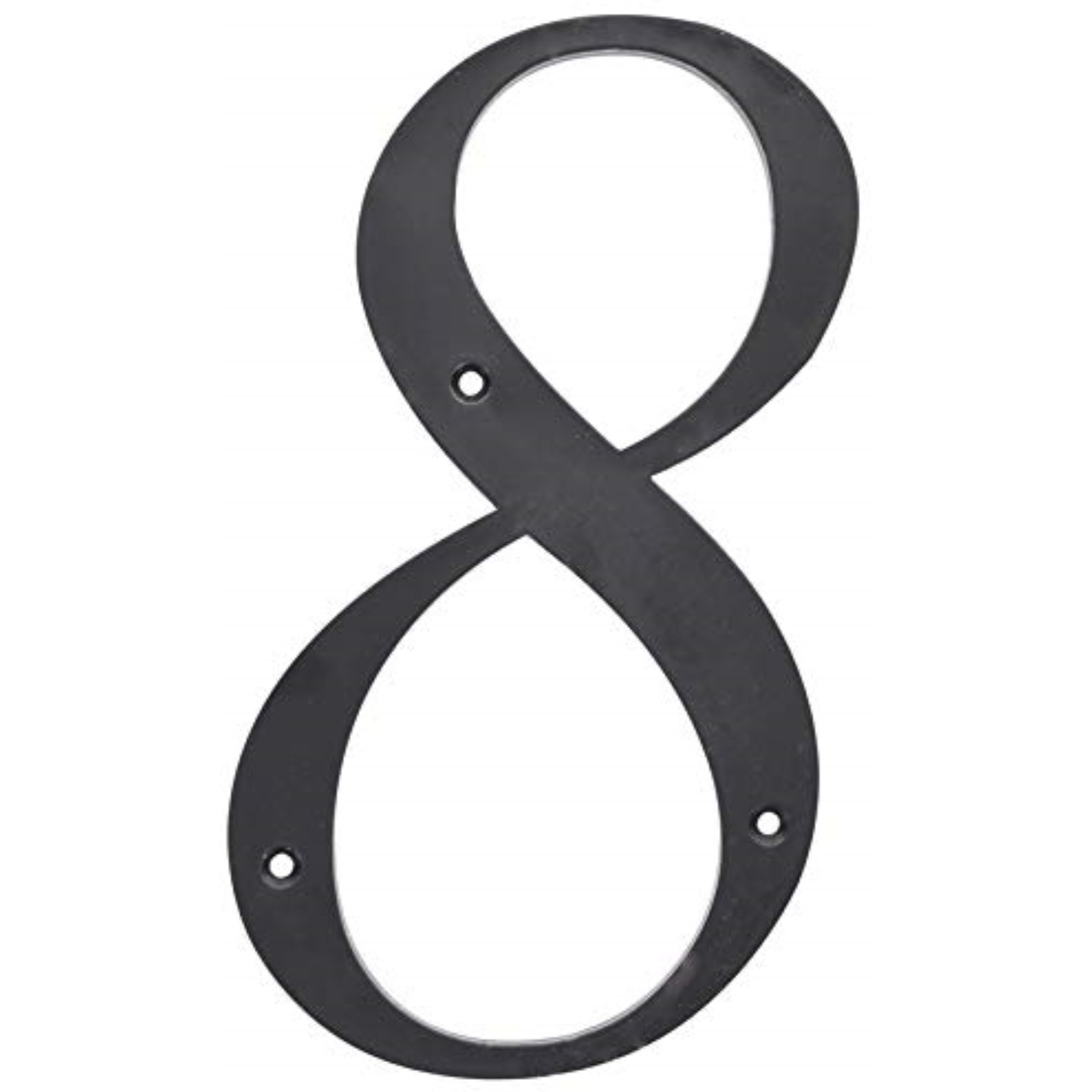 5028382 6"" BLK 8 NAILON 1PC Hillman 6 in. Black Plastic Nail-On Number 8 1 pc (Pack of 3)