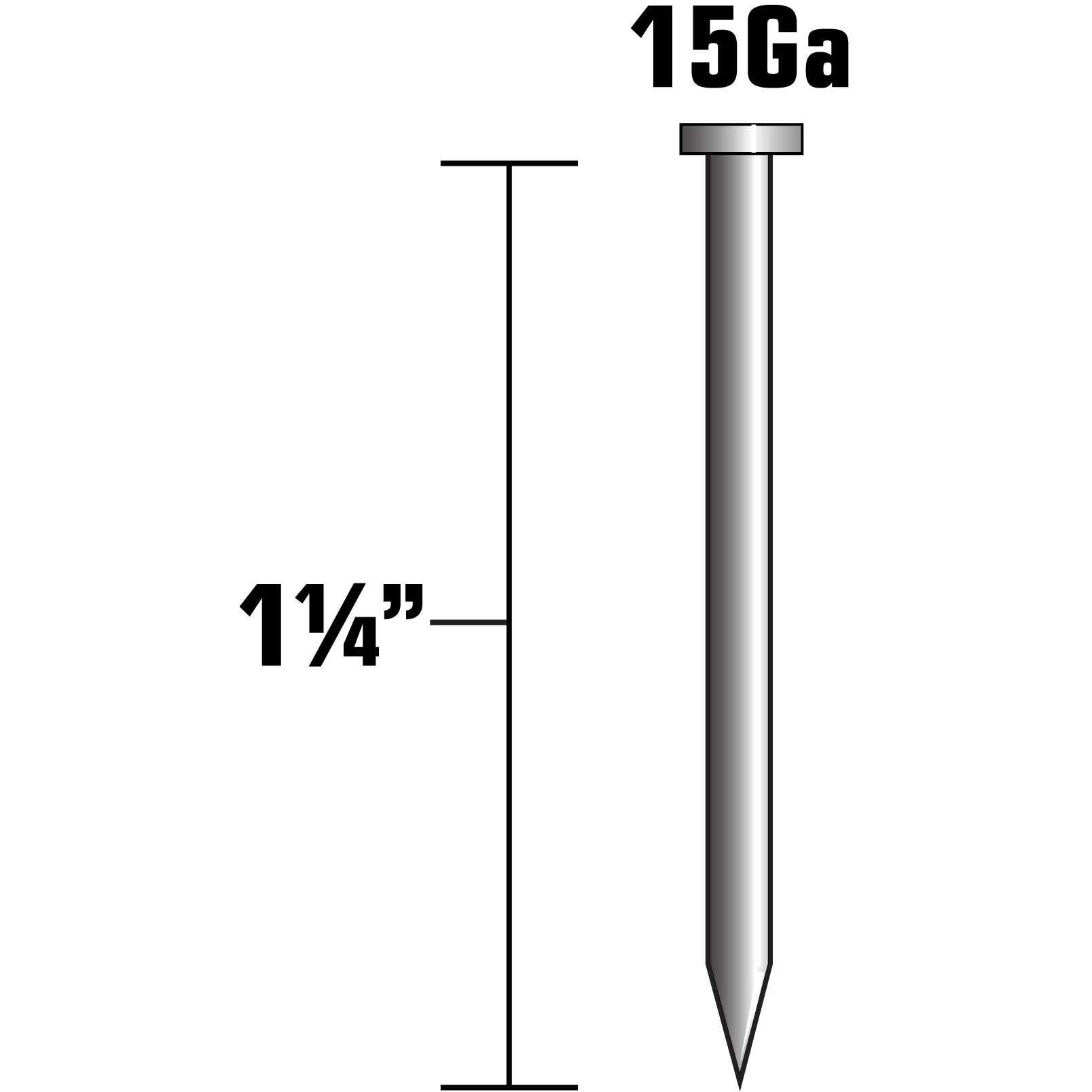 FINISH NLS 1-1/4"&quot15GA 1M (Pack of 1)
