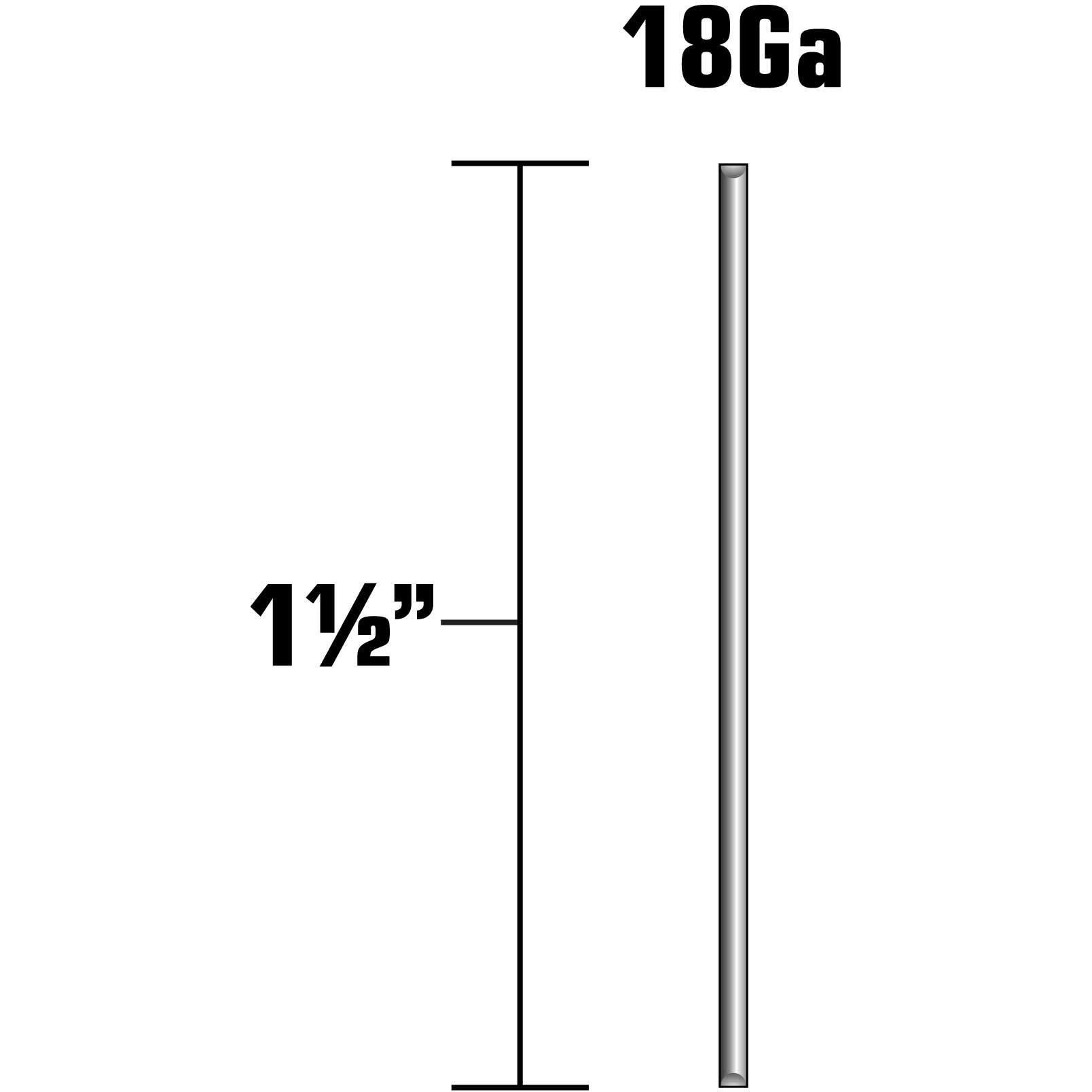 BRAD NAILS 18GA 1-1/2&quotL (Pack of 1)