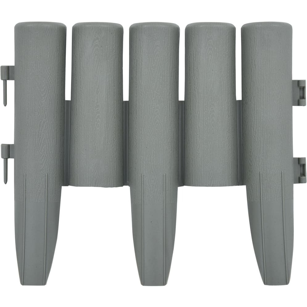 vidaXL Lawn Edgings 36 pcs Gray 393.7" PP