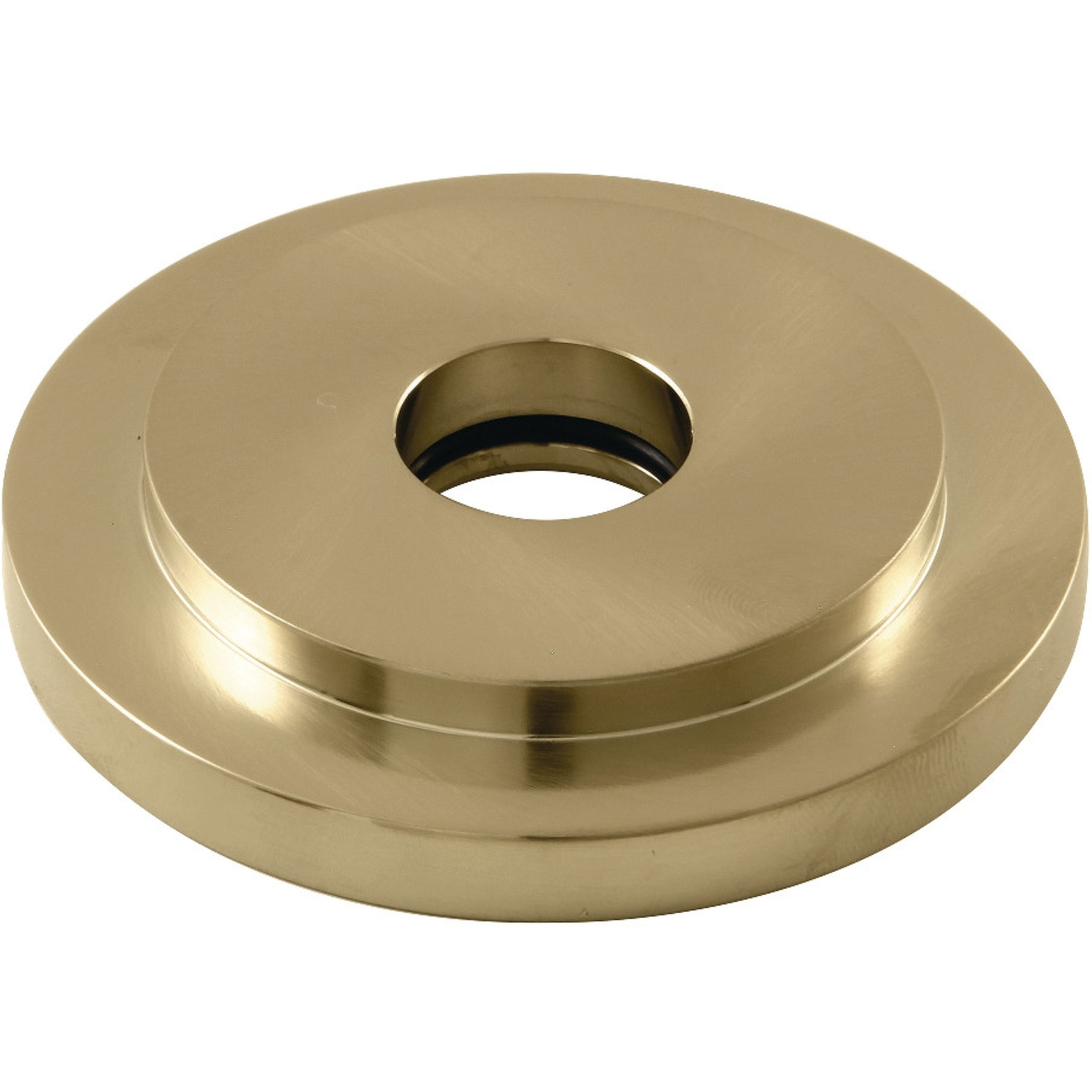 Kingston Brass FLEURO7 Manhattan Heavy Duty Round Solid Cast Brass Shower Flange, Brushed Brass