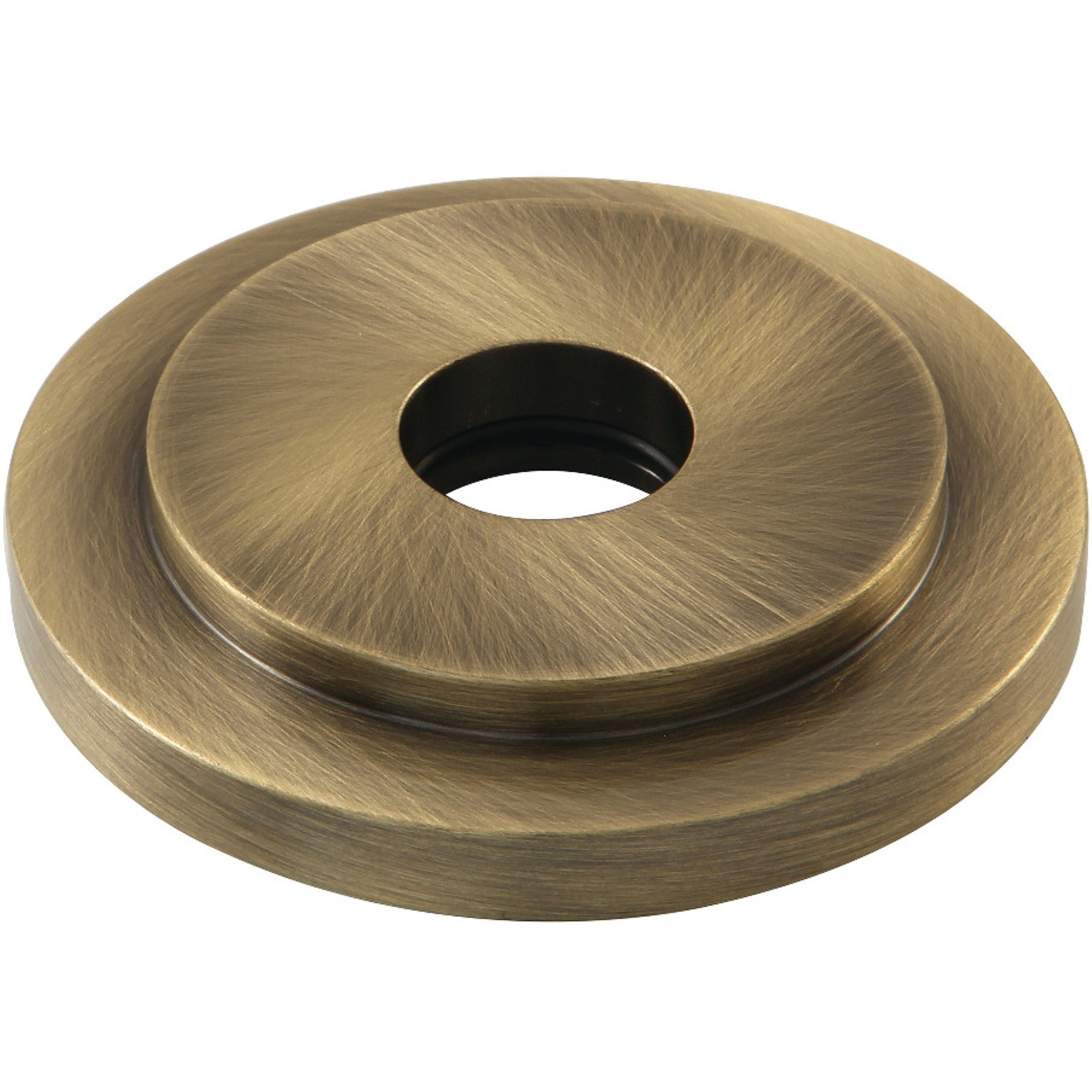 Kingston Brass FLEURO3 Manhattan Heavy Duty Round Solid Cast Brass Shower Flange, Antique Brass