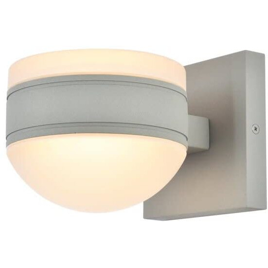 Raine Integrated LED wall sconce in silver