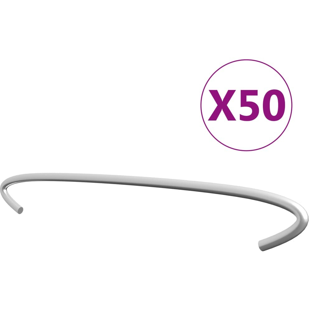 vidaXL Gabion Hooks 50 pcs Galvanized Steel 15.7"