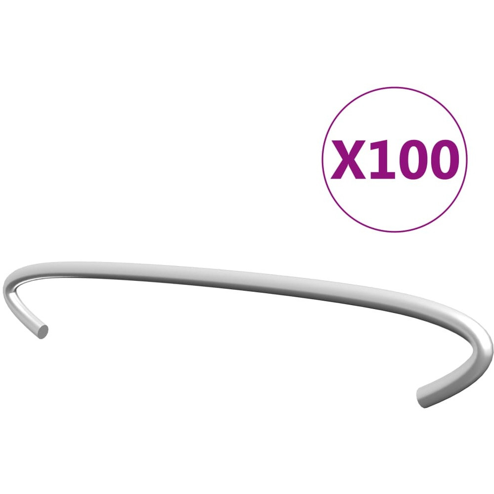 vidaXL Gabion Hooks 100 pcs Galvanized Steel 5.9"