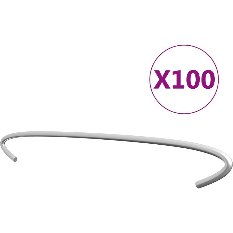 vidaXL Gabion Hooks 100 pcs Galvanized Steel 19.7"