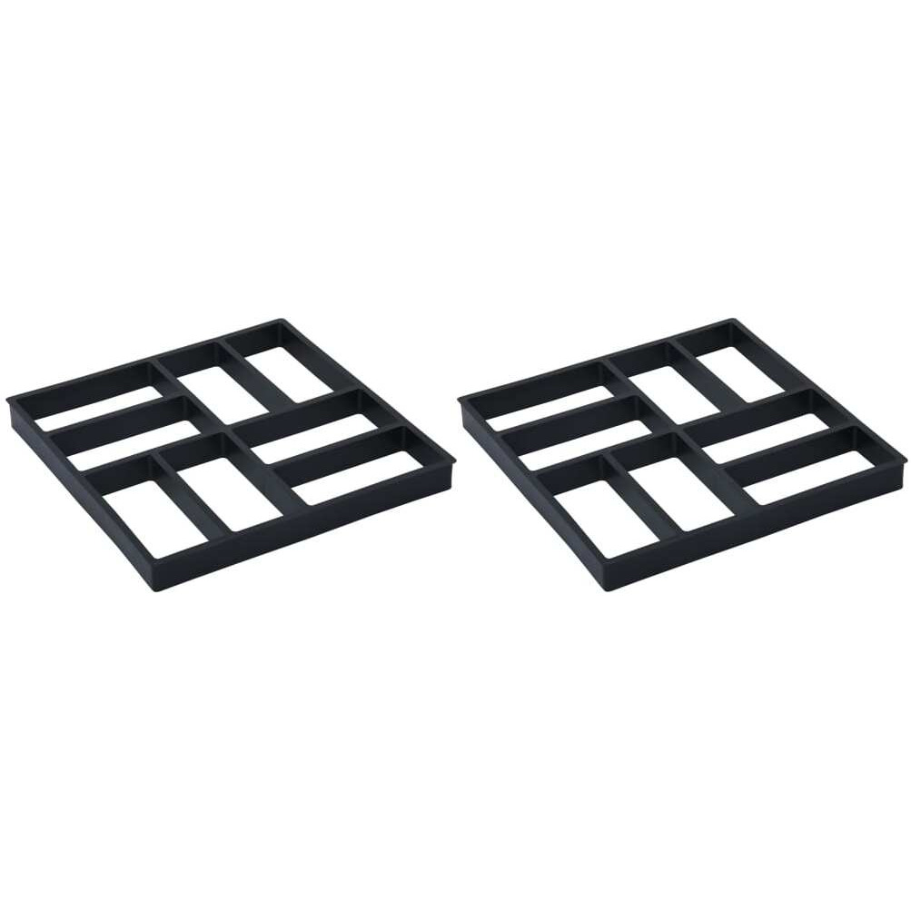 vidaXL Pavement Molds 2 pcs 15.7&quotx15.7&quotx1.6" Plastic
