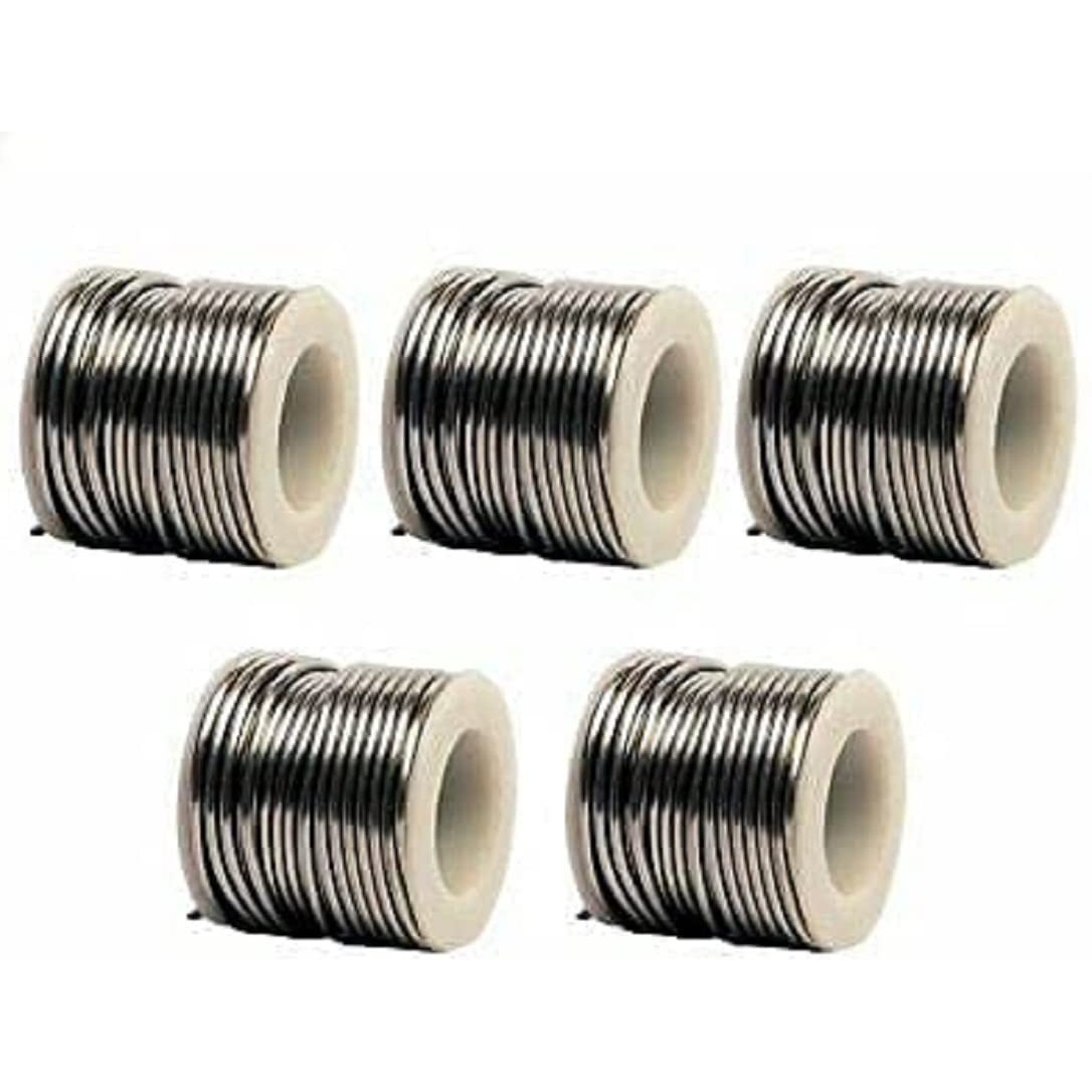 Solder Wire 5 Pack Rosin Core Flux Soldering Wire 63/37 63% Tin (Sn)37% Lead (Pb) 1 pc 50 gms 5 Core solder wireRatings Best Deal (5 Pieces)(D0102HX6MIT.)