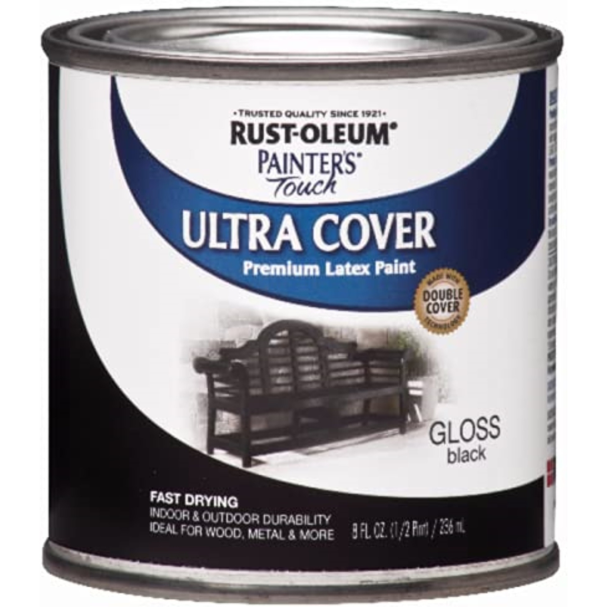 1534361 ULTR CVR PNT GLS BK .5PT Rust-Oleum Painters Touch Ultra Cover Gloss Black Water-Based Ultra Cover Paint Exterior and Interio (Pack of 6)