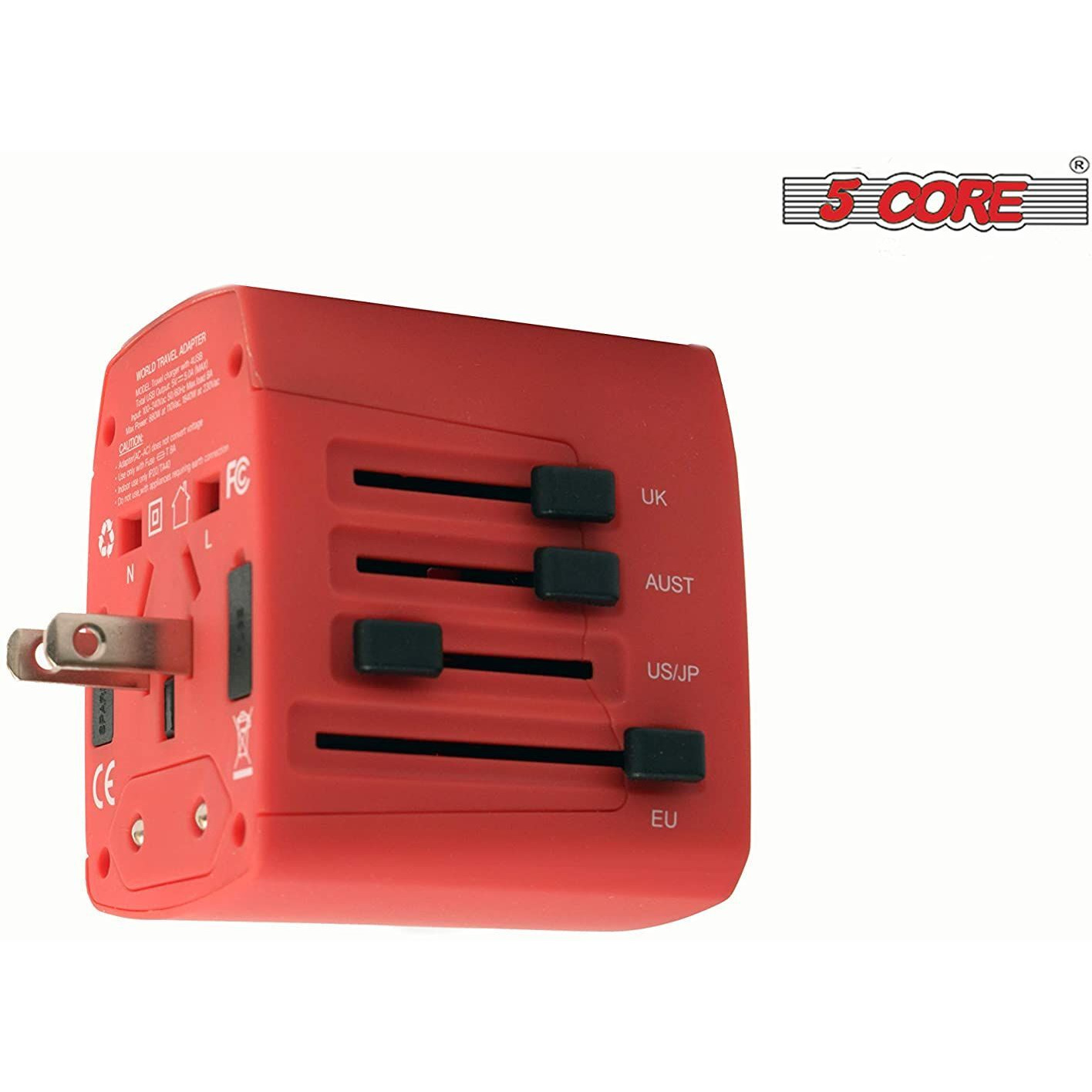 Multi Plug Outlet Extender Power Travel Adapter Wall Plug 3/4 USB Cube Charger UTA R