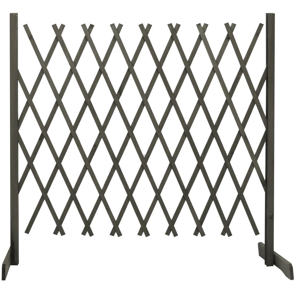 vidaXL Garden Trellis Fence Gray 70.9&quotx39.4" Solid Firwood