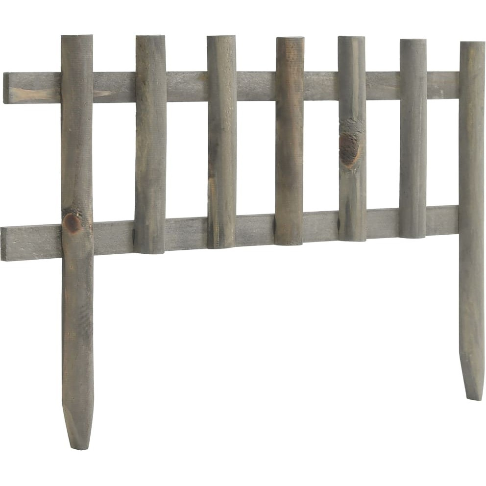 vidaXL Lawn Edgings 10 pcs Firwood 14.4'