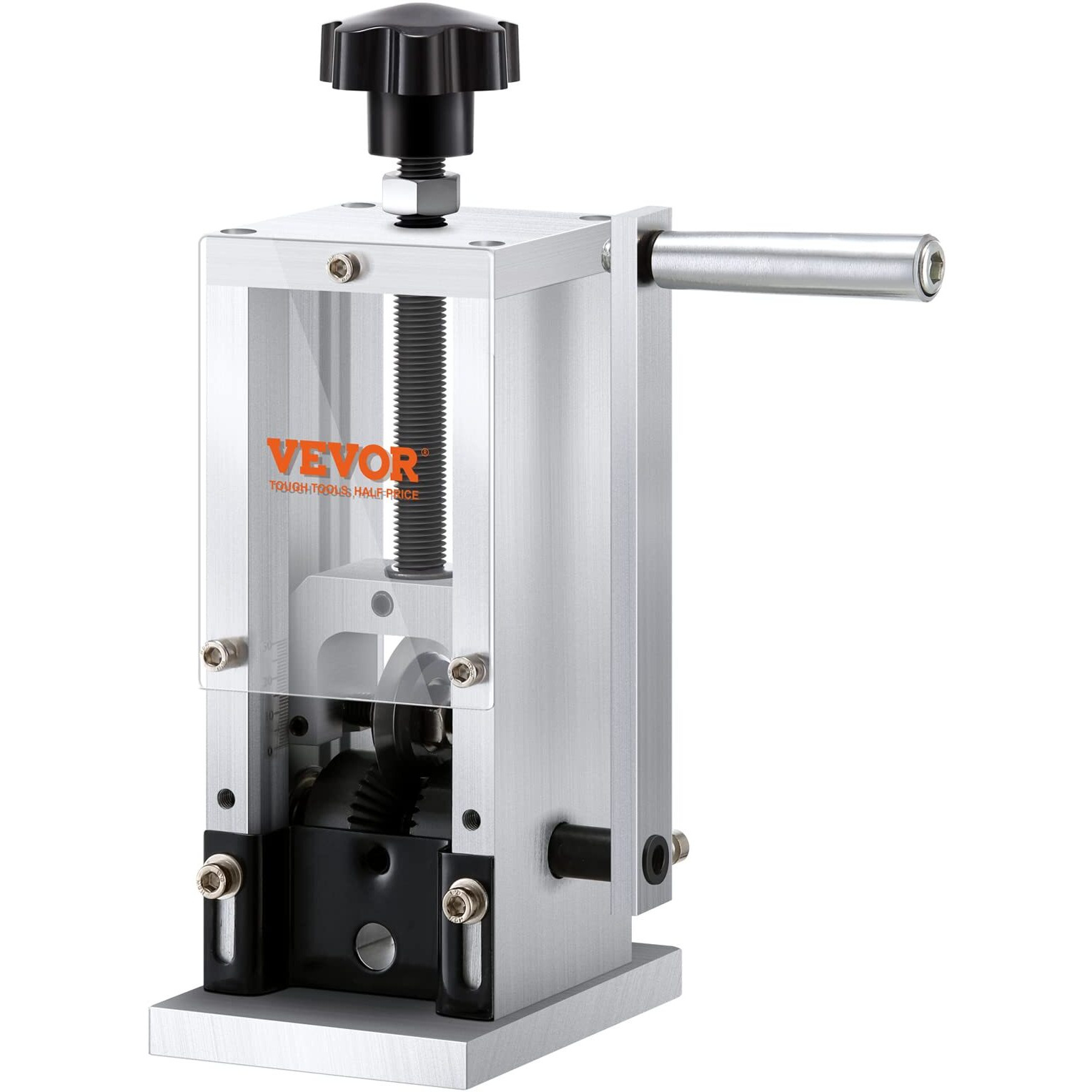 VEVOR Manual Wire Stripping Machine, 0.06''-0.98'' Copper Stripper with Hand Crank or Drill Powered, Visible Stripping Depth Reference, Portable Aluminum Frame Wire Peeler for Scrap Copper Recycling