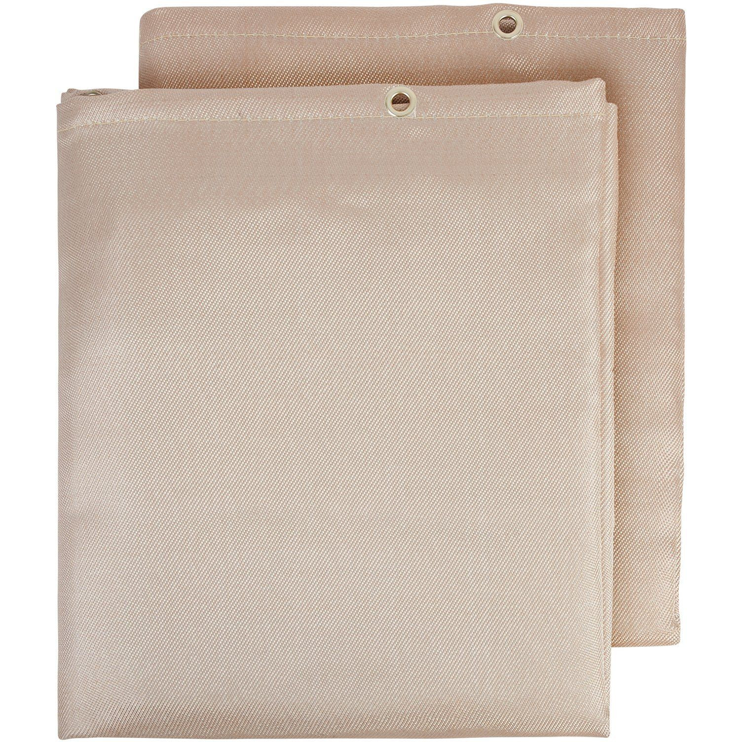 VEVOR Welding Blanket 2 Packs, 4FT x 6FT Heat Treated Welding Blanket, Up To 998F Heat Resistant Blanket Set, Heavy-Duty Fiberglass Flame Retardant Insulation Welding Mat Cover with Metal Grommets