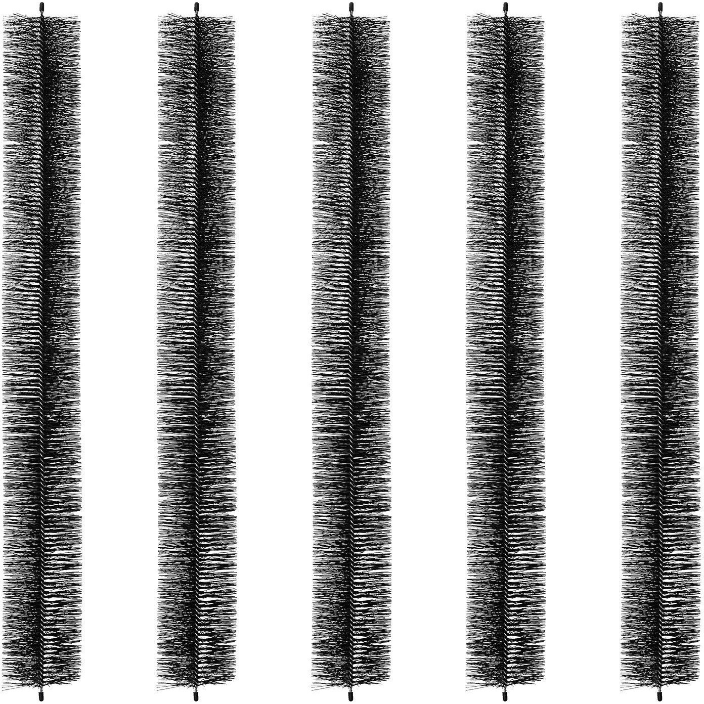 VEVOR Gutter Brush, 15 Feet Total Length 4.33 inch Diameter Gutter Cleaning Tools, Ground-Level Gutter Brush Leaf Guard for 5 Inch Gutters, Easily Clear roof Leaves and Debris, 5 Pack