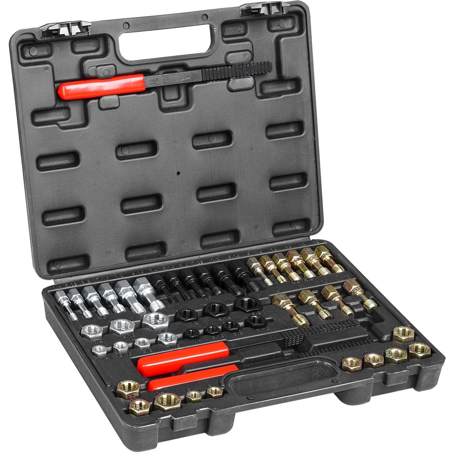 VEVOR 49PCS Thread Chaser Set UNC UNF Metric Thread Restorer Tool Rethreading