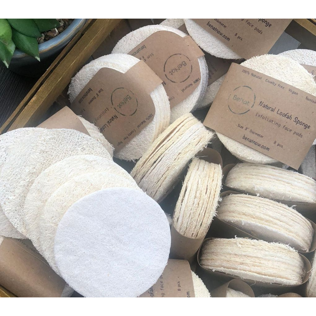 Natural Loofah Sponge Pads -5 pcs set(D0102HEYUMW.)