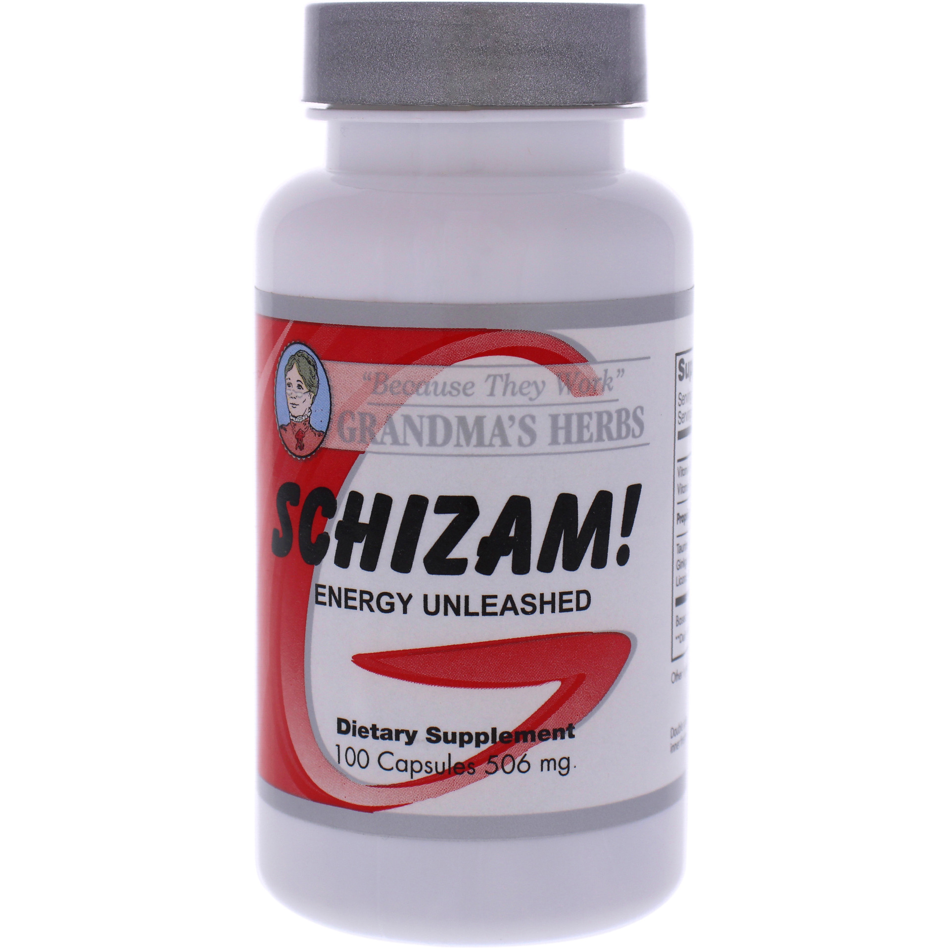 Schizam Energy Unleashed Capsules by Grandmas Herbs for Unisex - 100 Count Dietary Supplement
