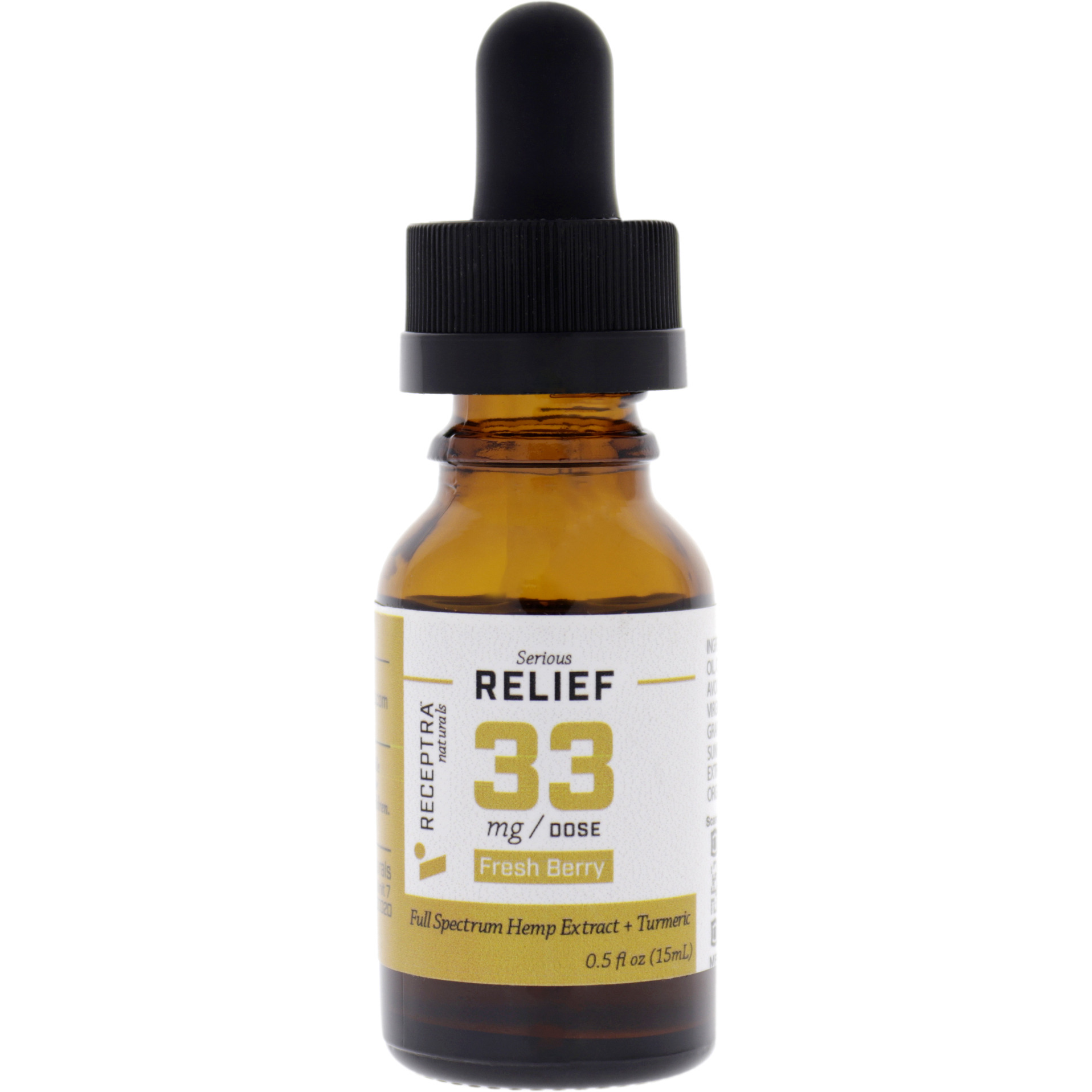 Serious Relief 33mg Dose - Fresh Berry by Receptra Naturals for Unisex - 0.5 oz Tincture