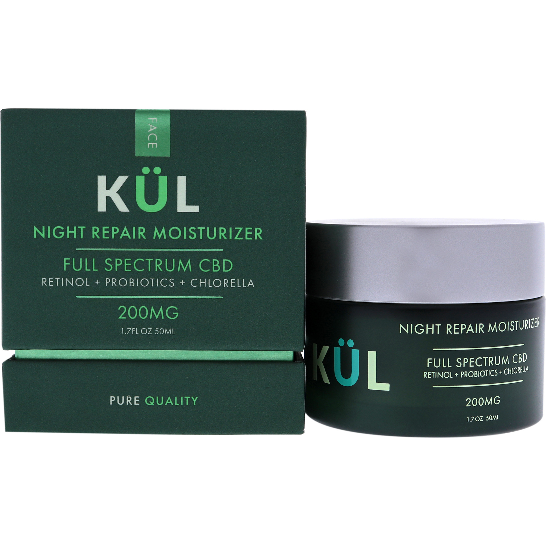 Night Repair Moisturizer Full Spectrum 200mg CBD by Kul CBD for Unisex - 1.7 oz Moisturizer