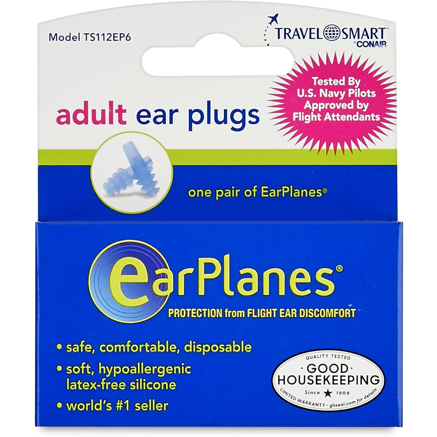 Original Child EarPlanes by Cirrus Healthcare Ear Plugs Airplane Travel Ear Protection 1 Pair, Size-Small