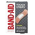 Band-Aid Brand Tough Strips Adhesive Bandage for Minor Cuts & Scrapes, All One Size, 20 ct