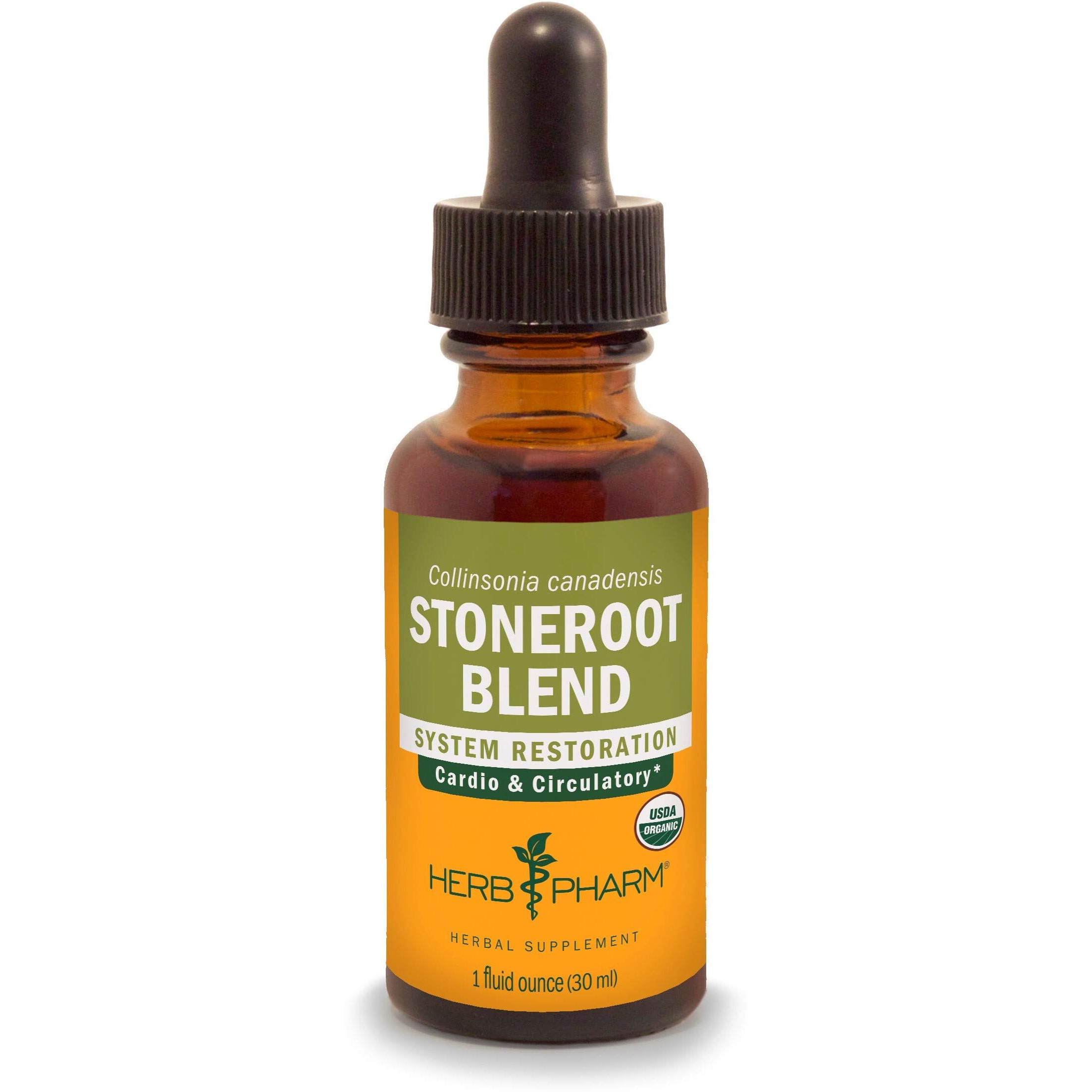 Herb Pharm Certified Organic Stoneroot Blend Liquid Extract for Cardiovascular and Circulatory Support, 1 Oz