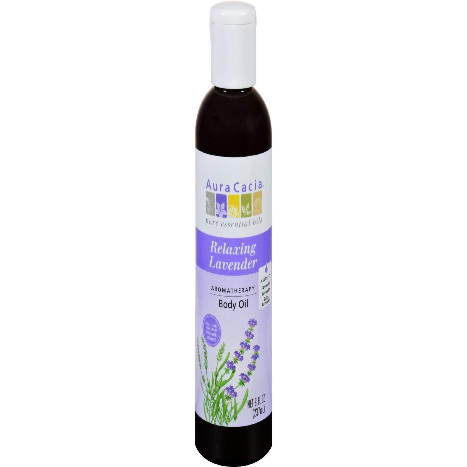 Aura Cacia Aromatherapy Bath, Body & Massage Oil, Lavender Harvest - 8 Ounce