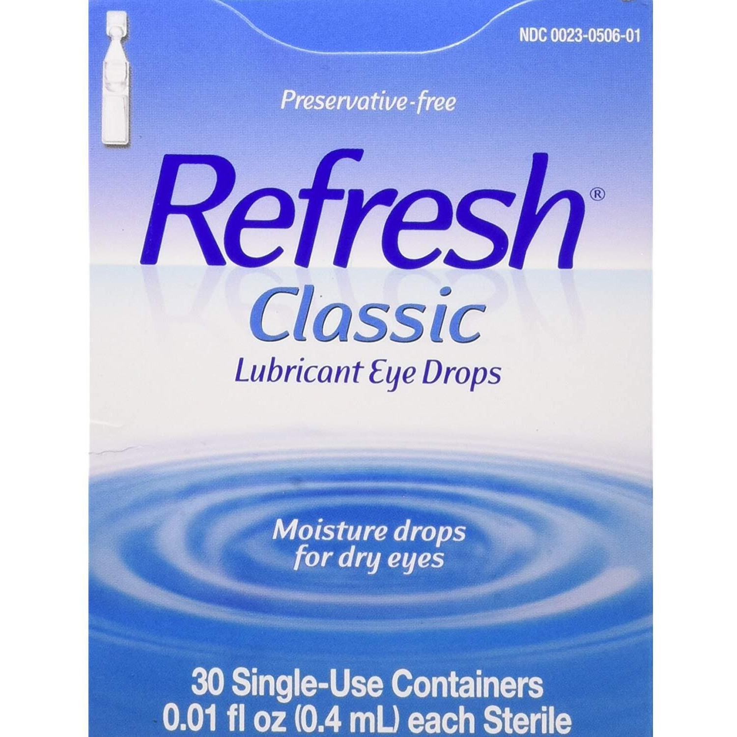 l Allergan Refresh Lubricant Eye Drops For Mild To Moderate Dry Eye, Single Use - 30 Ea