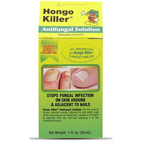 HONGO KILLER Antifungal Solution, Athlete's Foot Treatment, Multicolor, 1 Fl Oz