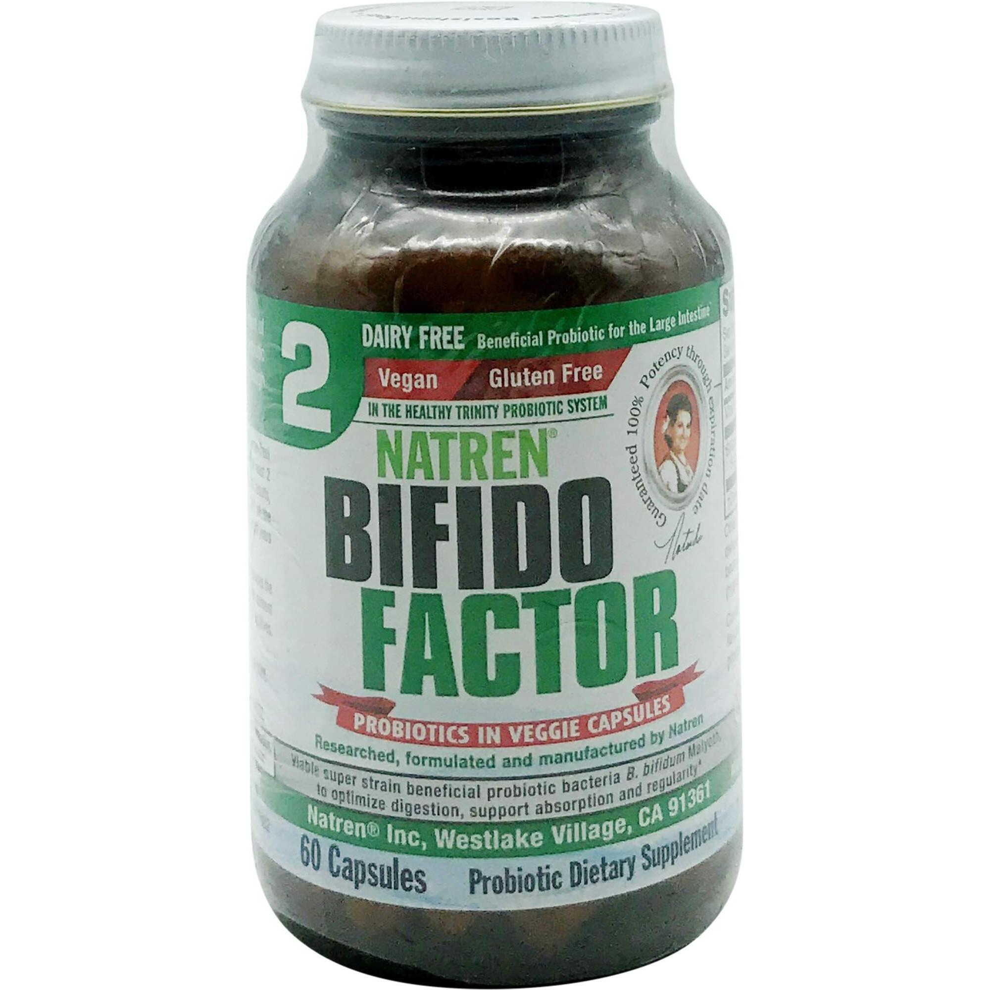 Natren Bifido Factor Dairy Free Capsules, 60-Count