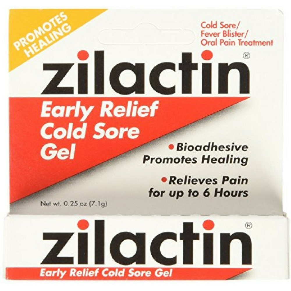 Zilactin Cold Sore Gel, Medicated Gel - 0.25 OzGel