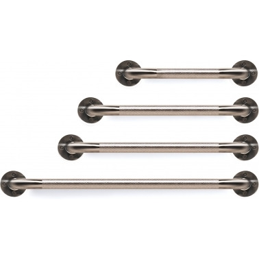 GRAB BAR 18" CHROME KNURLED LUMEX