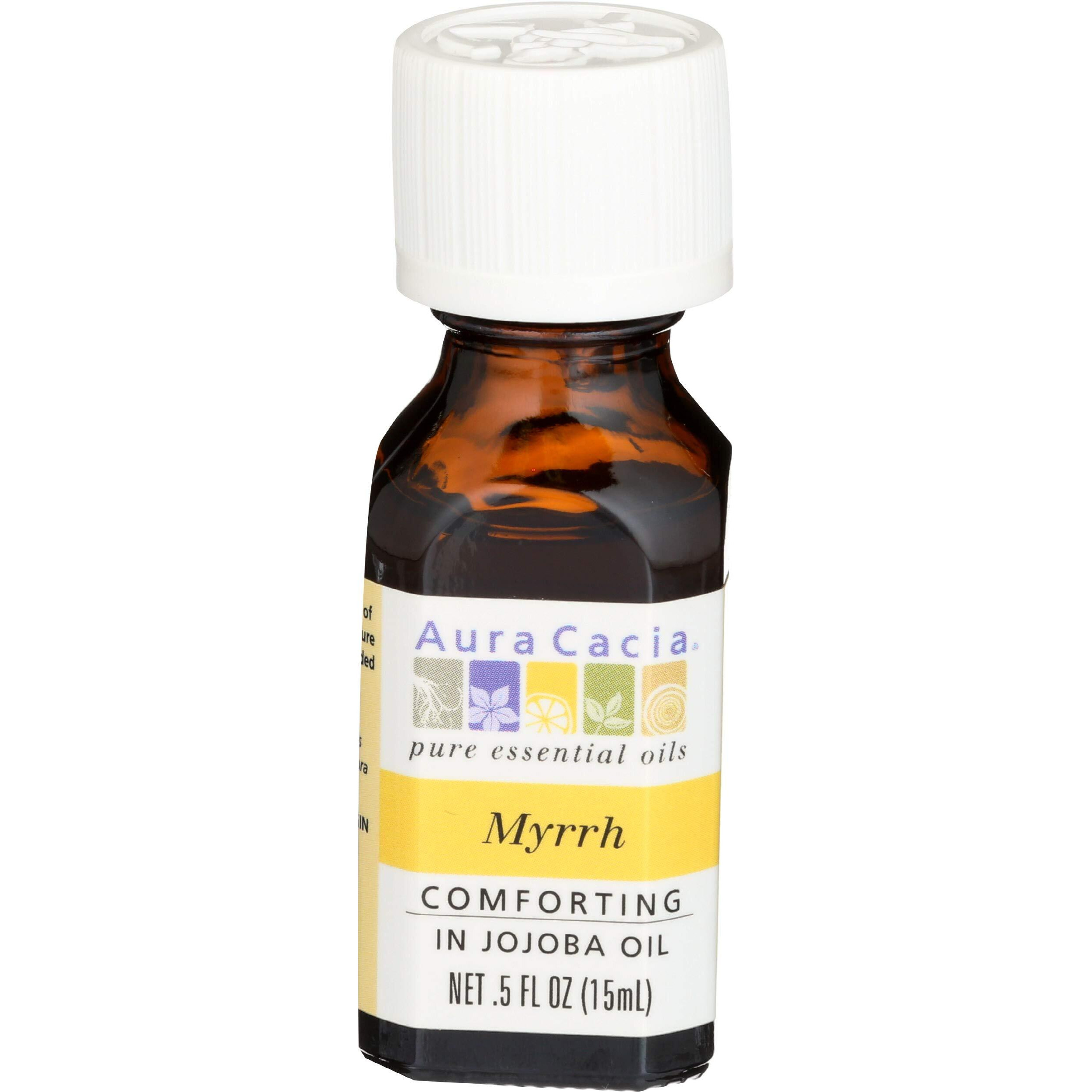 Aura Cacia Myrrh Essential Oil (in jojoba oil) | 0.5 fl. oz. | Commiphora myrrha