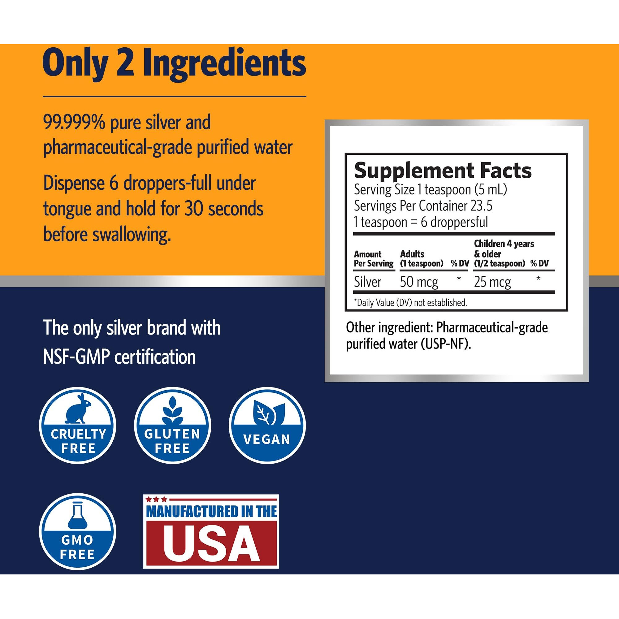 Sovereign Silver - Immune Support Dropper - 1 Each-4 Fz(D0102H5Ng36)