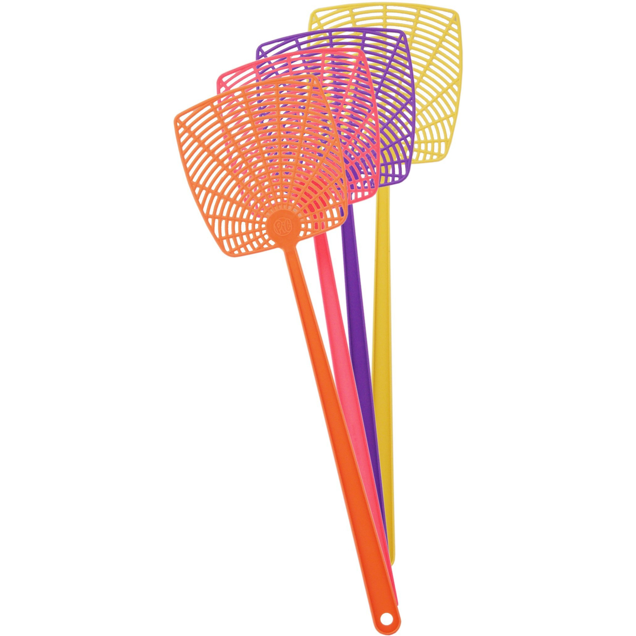 PIC 274-INN Plastic Fly Swatter Assorted Neon Plastic Fly Swatter - Single