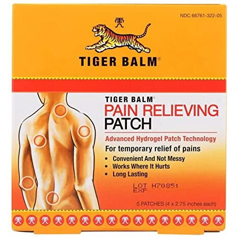 Tiger Balm Pain Relieving Patch, 5 Count