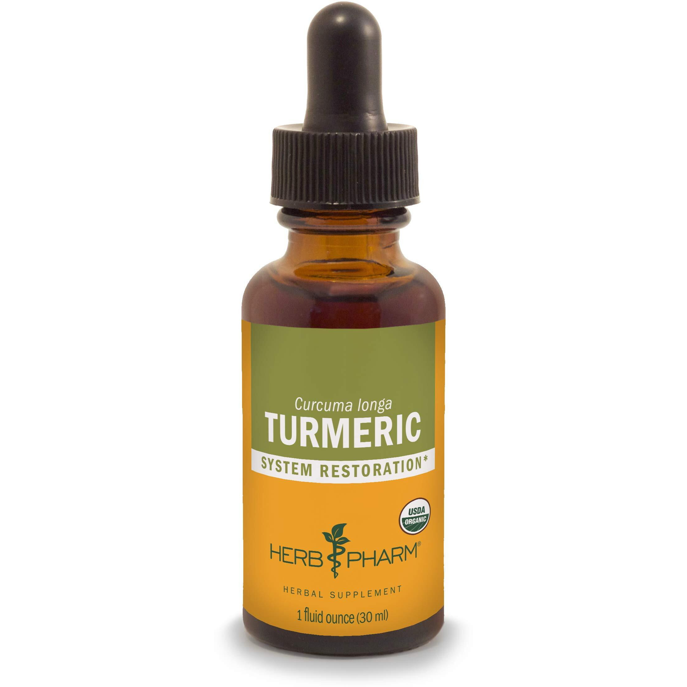 Herb Pharm Certified Organic Turmeric Root Extract for Musculoskeletal System Support - 1 Ounce (DTURM01)